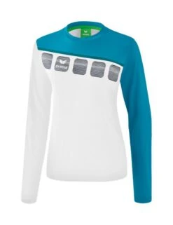 Erima 5-C Longsleeve 21 Erima 5-C Longsleeve -Hummel Verkäufe Erima 5 C Longsleeve Farbe weiss oriental blue colonial blue