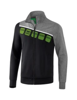 Erima 5-C Polyesterjacke 11 Erima 5-C Polyesterjacke -Hummel Verkäufe Erima 5 C Polyesterjacke Farbe schwarz grau melange weiss