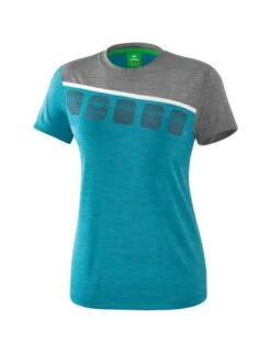 Erima 5-C T-Shirt 20 Erima 5-C T-Shirt -Hummel Verkäufe Erima 5 C T Shirt Farbe oriental blue melange grau melange weiss