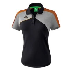 Erima Premium One 2.0 Poloshirt -Hummel Verkäufe Erima Premium One 20 Poloshirt Farbe schwarz grau melange neon orange