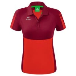 Erima Six Wings Poloshirt Damen -Hummel Verkäufe Erima Six Wings Poloshirt Damen Farbe rot bordeaux