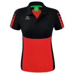 Erima Six Wings Poloshirt Damen -Hummel Verkäufe Erima Six Wings Poloshirt Damen Farbe rot schwarz