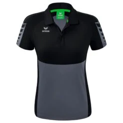 Erima Six Wings Poloshirt Damen -Hummel Verkäufe Erima Six Wings Poloshirt Damen Farbe slate grey schwarz