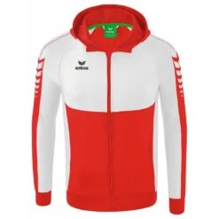 Erima Six Wings Trainingsjacke Mit Kapuze 1032205 -Hummel Verkäufe Erima Six Wings Trainingsjacke mit Kapuze 1032205 Farbe rot weiss