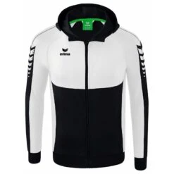 Erima Six Wings Trainingsjacke Mit Kapuze 1032205 -Hummel Verkäufe Erima Six Wings Trainingsjacke mit Kapuze 1032205 Farbe schwarz weiss
