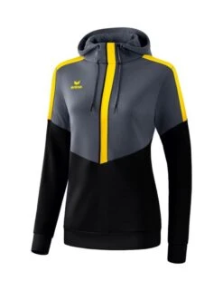 Erima Squad Kapuzensweat -Hummel Verkäufe Erima Squad Kapuzensweat Farbe slate grey schwarz gelb