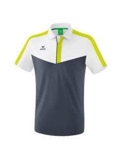 Erima Squad Poloshirt -Hummel Verkäufe Erima Squad Poloshirt Farbe weiss slate grey bio lime