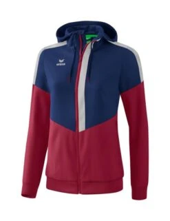 Erima Squad Tracktop Jacke Mit Kapuze -Hummel Verkäufe Erima Squad Tracktop Jacke mit Kapuze Farbe new navy bordeaux silver grey