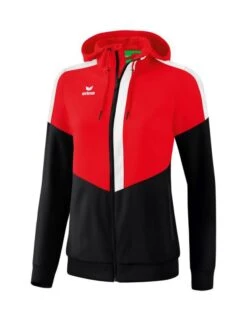Erima Squad Tracktop Jacke Mit Kapuze -Hummel Verkäufe Erima Squad Tracktop Jacke mit Kapuze Farbe rot schwarz weiss