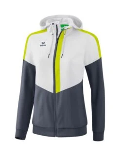 Erima Squad Tracktop Jacke Mit Kapuze -Hummel Verkäufe Erima Squad Tracktop Jacke mit Kapuze Farbe weiss slate grey bio lime