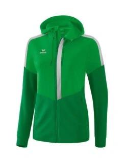 Erima Squad Trainingsjacke Mit Kapuze -Hummel Verkäufe Erima Squad Trainingsjacke mit Kapuze Farbe fern green smaragd silver grey