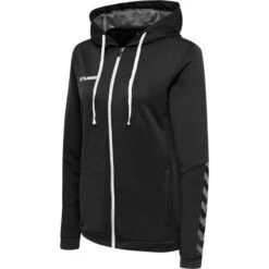 Hummel AUTHENTIC POLY ZIP HOODIE Damen -Hummel Verkäufe Hummel AUTHENTIC POLY ZIP HOODIE Damen Farbe BLACK WHITE