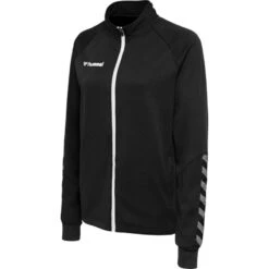 Hummel AUTHENTIC POLY ZIP JACKE Damen Sweatshirtjacke -Hummel Verkäufe Hummel AUTHENTIC POLY ZIP JACKE Damen Sweatshirtjacke Farbe BLACK WHITE