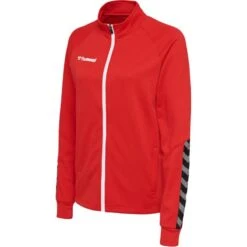 Hummel AUTHENTIC POLY ZIP JACKE Damen Sweatshirtjacke -Hummel Verkäufe Hummel AUTHENTIC POLY ZIP JACKE Damen Sweatshirtjacke Farbe TRUE RED