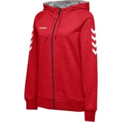 Hummel HMLGO COTTON ZIP HOODIE WOMAN 204232 25 Hummel HMLGO COTTON ZIP HOODIE WOMAN 204232 -Hummel Verkäufe Hummel HMLGO COTTON ZIP HOODIE WOMAN 204232 Farbe TRUE RED