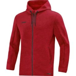 Jako Kapuzenjacke Premium Basics 6829 -Hummel Verkäufe Jako Kapuzenjacke Premium Basics 6829 Farbe rot meliert