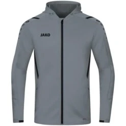 Jako Trainingsjacke Challenge Mit Kapuze 6821 -Hummel Verkäufe Jako Trainingsjacke Challenge mit Kapuze 6821 Farbe steingrau schwarz