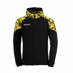 Uhlsport GOAL 25 EVO WOVEN Kapuzenjacke -Hummel Verkäufe Uhlsport GOAL 25 EVO WOVEN Kapuzenjacke Farbe schwarz limonengelb